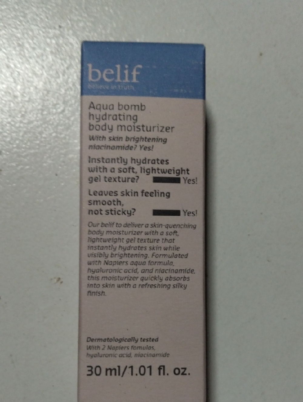 belif Aqua Bomb Hydrating Body Moisturizer -